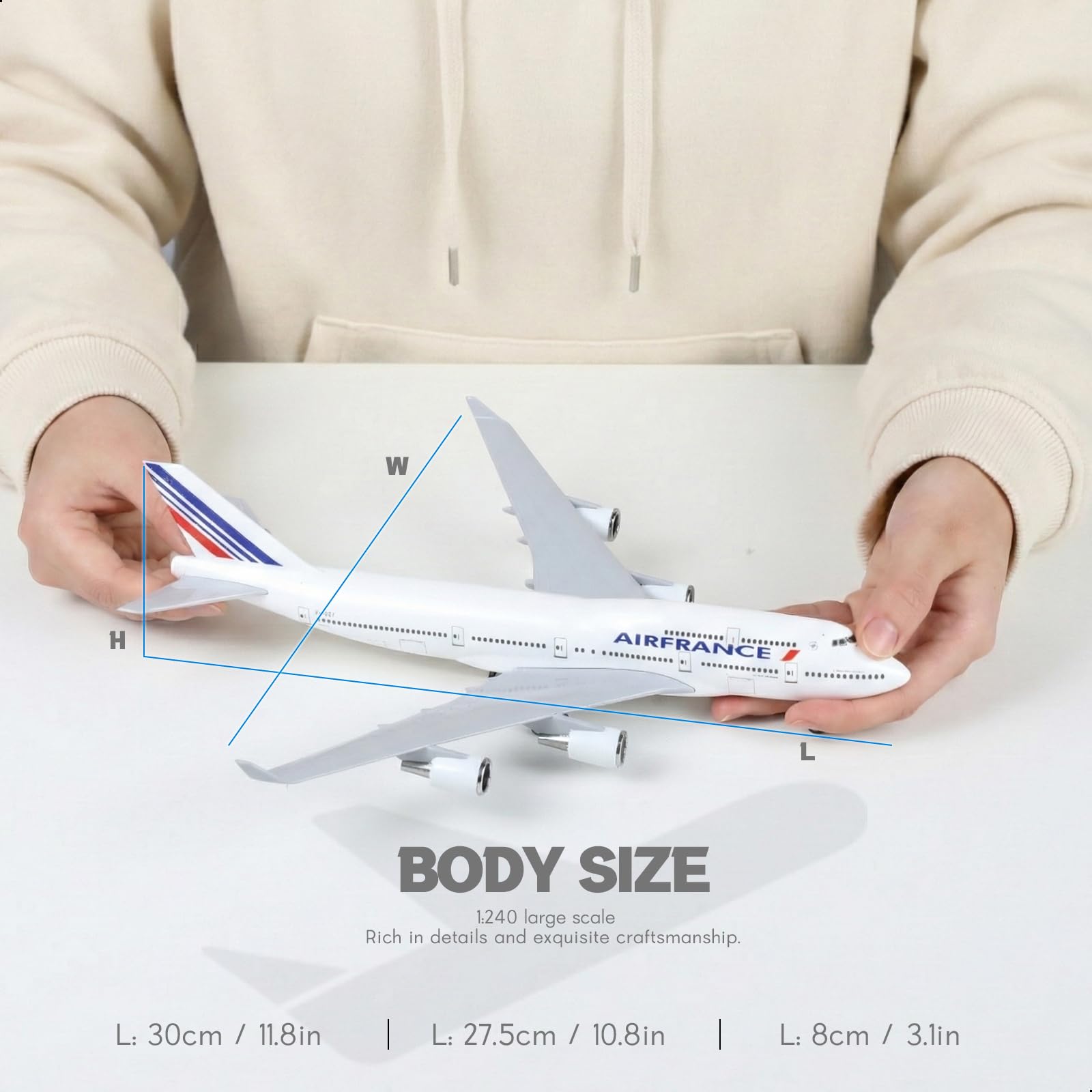 Amazon | QIYUMOKE 1/240 フランス航空機模型キット（全長30cm